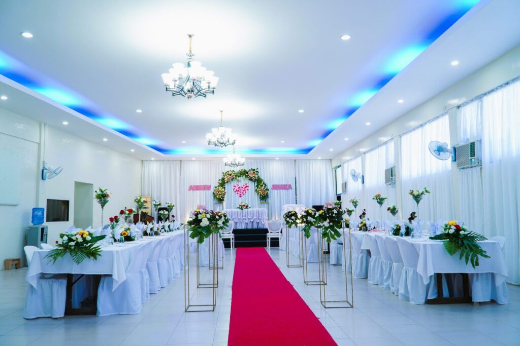 IDEA Pension House function hall arranged for event seating with capacity of 160