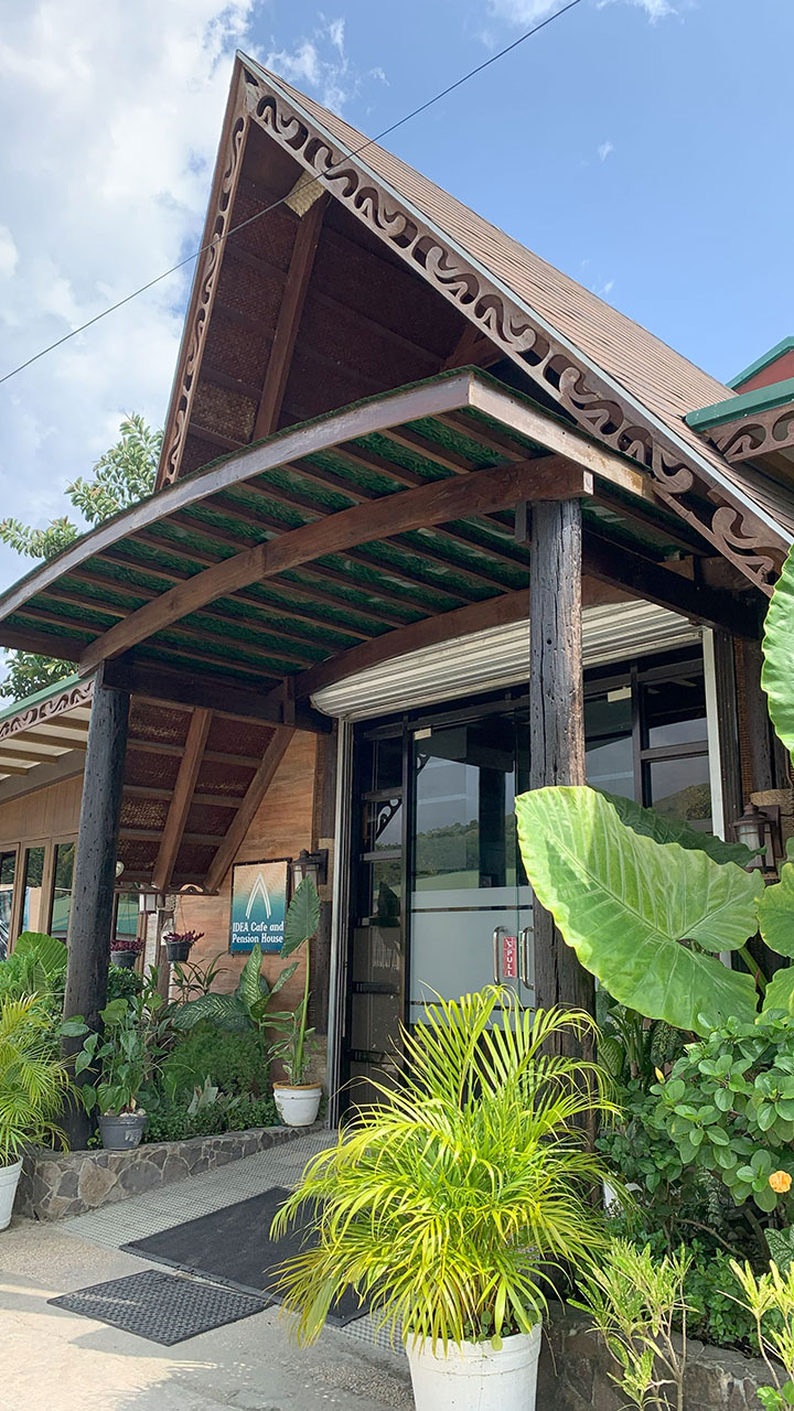 IDEA Café & Pension House exterior facade with welcoming signage